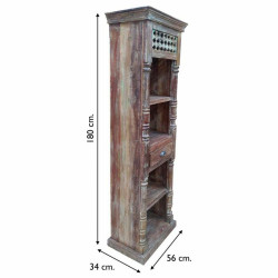 Estantería Alexandra House Living Marrón Madera Reciclada 34 x 180 x