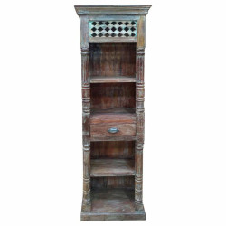 Estantería Alexandra House Living Marrón Madera Reciclada 34 x 180 x