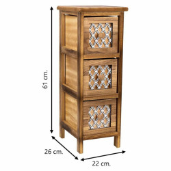 Cajonera Alexandra House Living Marrón Madera Madera de Paulonia 26 x
