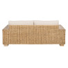 Sofá de Jardín Natural Madera de mango Foam Fibra natural 198 x 88 x