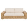 Sofá de Jardín Natural Madera de mango Foam Fibra natural 198 x 88 x