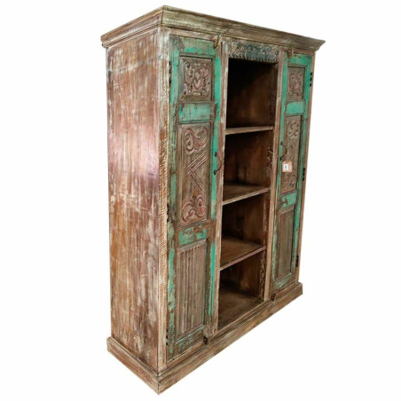 Estantería Alexandra House Living Marrón Verde Madera de mango 38 x