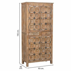 Armario Alexandra House Living Marrón Madera de mango 93 x 192 x 45 c