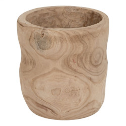 Set de Maceteros Natural Madera de Paulonia 44 x 44 x 46 cm (3 Unidade