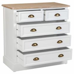 Cómoda Alexandra House Living Blanco Marrón Aleación de Zinc Madera
