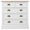 Cómoda Alexandra House Living Blanco Marrón Aleación de Zinc Madera