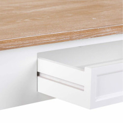 Mesa Alexandra House Living Blanco Marrón 80 x 78 x 150 cm Con cajone