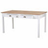 Mesa Alexandra House Living Blanco Marrón 80 x 78 x 150 cm Con cajone