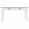 Mesa Alexandra House Living Blanco Marrón 80 x 78 x 150 cm Con cajone