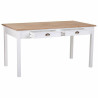 Mesa Alexandra House Living Blanco Marrón 80 x 78 x 150 cm Con cajone