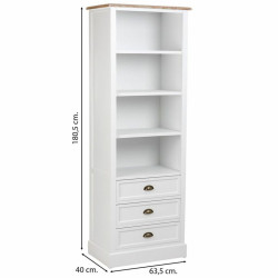 Estantería Alexandra House Living Blanco Marrón Aleación de Zinc Ma