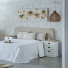 Mesita de Noche Alexandra House Living Blanco Marrón 35 x 60 x 45 cm