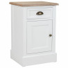 Mesita de Noche Alexandra House Living Blanco Marrón 35 x 63 x 41 cm