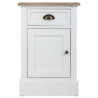 Mesita de Noche Alexandra House Living Blanco Marrón 35 x 63 x 41 cm