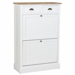 Armario zapatero Alexandra House Living Blanco Marrón 33 x 120 x 80 c