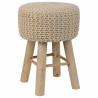 Taburete Alexandra House Living Crema Bambú Pino Esponja Madera MDF 3
