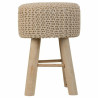 Taburete Alexandra House Living Crema Bambú Pino Esponja Madera MDF 3