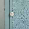 Mesita de Noche Alexandra House Living Azul Blanco 32 x 74 x 46 cm
