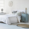 Mesita de Noche Alexandra House Living Azul Blanco 32 x 74 x 46 cm
