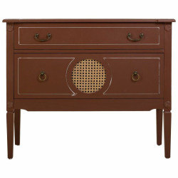Cómoda Alexandra House Living Marrón Natural Ratán Madera de abeto