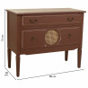 Cómoda Alexandra House Living Marrón Natural Ratán Madera de abeto