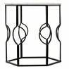 Juego de 2 mesas Alexandra House Living Blanco Hierro Madera MDF 39 x