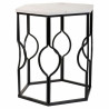 Juego de 2 mesas Alexandra House Living Blanco Hierro Madera MDF 39 x