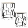 Juego de 2 mesas Alexandra House Living Blanco Hierro Madera MDF 39 x