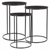 Juego de 2 mesas Alexandra House Living Negro Hierro Madera MDF 39 x 5