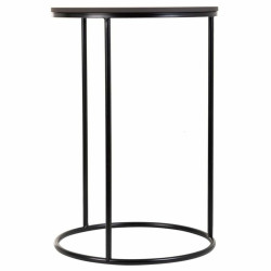 Juego de 2 mesas Alexandra House Living Negro Hierro Madera MDF 39 x 5