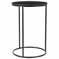 Juego de 2 mesas Alexandra House Living Negro Hierro Madera MDF 39 x 5