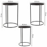 Juego de 2 mesas Alexandra House Living Negro Hierro Madera MDF 39 x 5