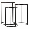Juego de 2 mesas Alexandra House Living Negro Hierro Madera MDF 39 x 5