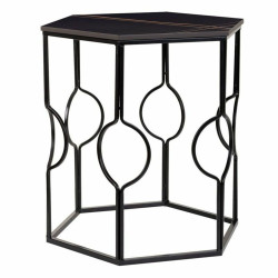 Juego de 2 mesas Alexandra House Living Negro Hierro Madera MDF 39 x 5