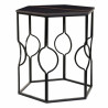 Juego de 2 mesas Alexandra House Living Negro Hierro Madera MDF 39 x 5