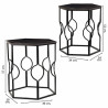 Juego de 2 mesas Alexandra House Living Negro Hierro Madera MDF 39 x 5