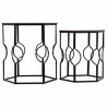 Juego de 2 mesas Alexandra House Living Negro Hierro Madera MDF 39 x 5