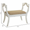 Banqueta Alexandra House Living Blanco Esponja Madera de abeto Madera
