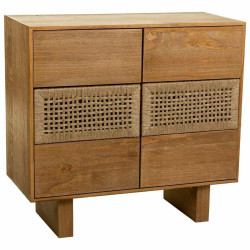 Cómoda Alexandra House Living Marrón Cuerda Madera de abeto Madera d