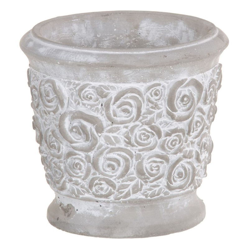 Macetero Gris Cemento 19 x 19 x 17,5 cm Macetero Gris Cemento 19 x 19 x 17,5 cm