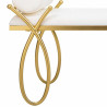 Banqueta Alexandra House Living Oro Espuma Hierro Madera MDF 49 x 53 x