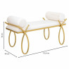 Banqueta Alexandra House Living Oro Espuma Hierro Madera MDF 49 x 53 x