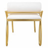 Banqueta Alexandra House Living Oro Espuma Hierro Madera MDF 49 x 53 x