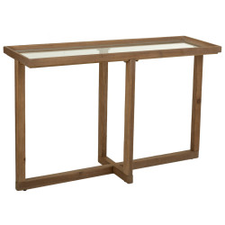 Recibidor Alexandra House Living Marrón Hierro Madera de abeto Vidrio