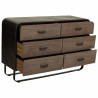 Cómoda Alexandra House Living Marrón Madera Hierro Chapa Madera de a