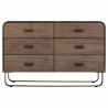 Cómoda Alexandra House Living Marrón Madera Hierro Chapa Madera de a