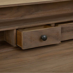 Escritorio Alexandra House Living Marrón Madera Hierro Chapa Madera d