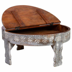 Mesa de Centro Alexandra House Living Blanco Madera de mango 80 x 41 x
