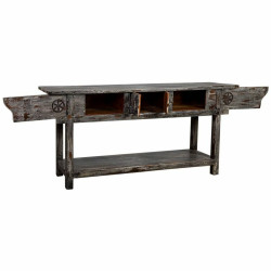 Recibidor con Cajones Alexandra House Living Azul Madera de mango 45 x