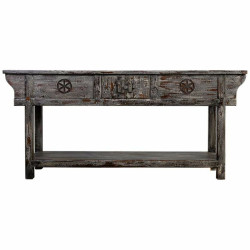 Recibidor con Cajones Alexandra House Living Azul Madera de mango 45 x